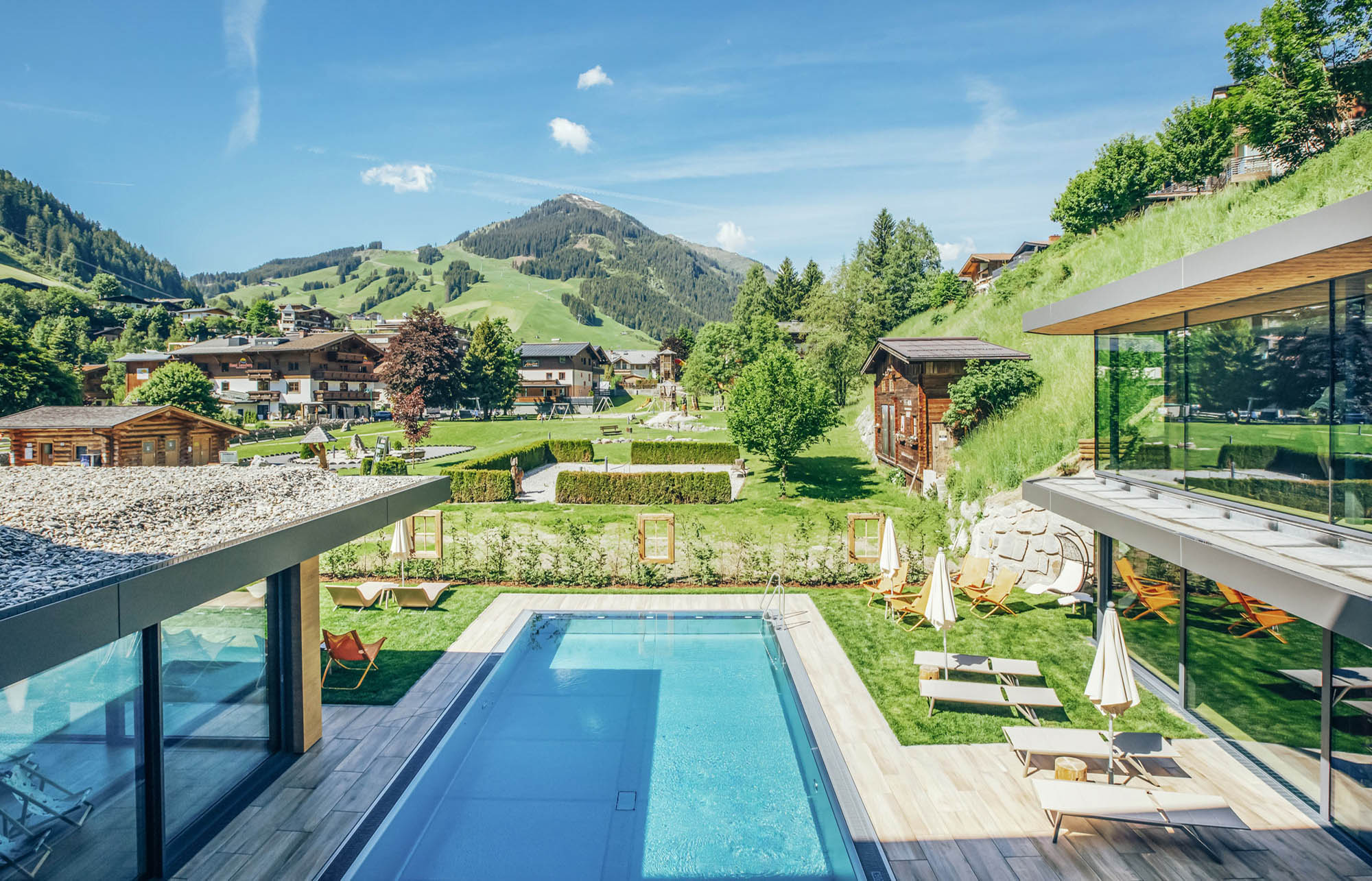 Hotelpool Saalbach Hinterglemm Rosentalerhof Hotel und Appartements
