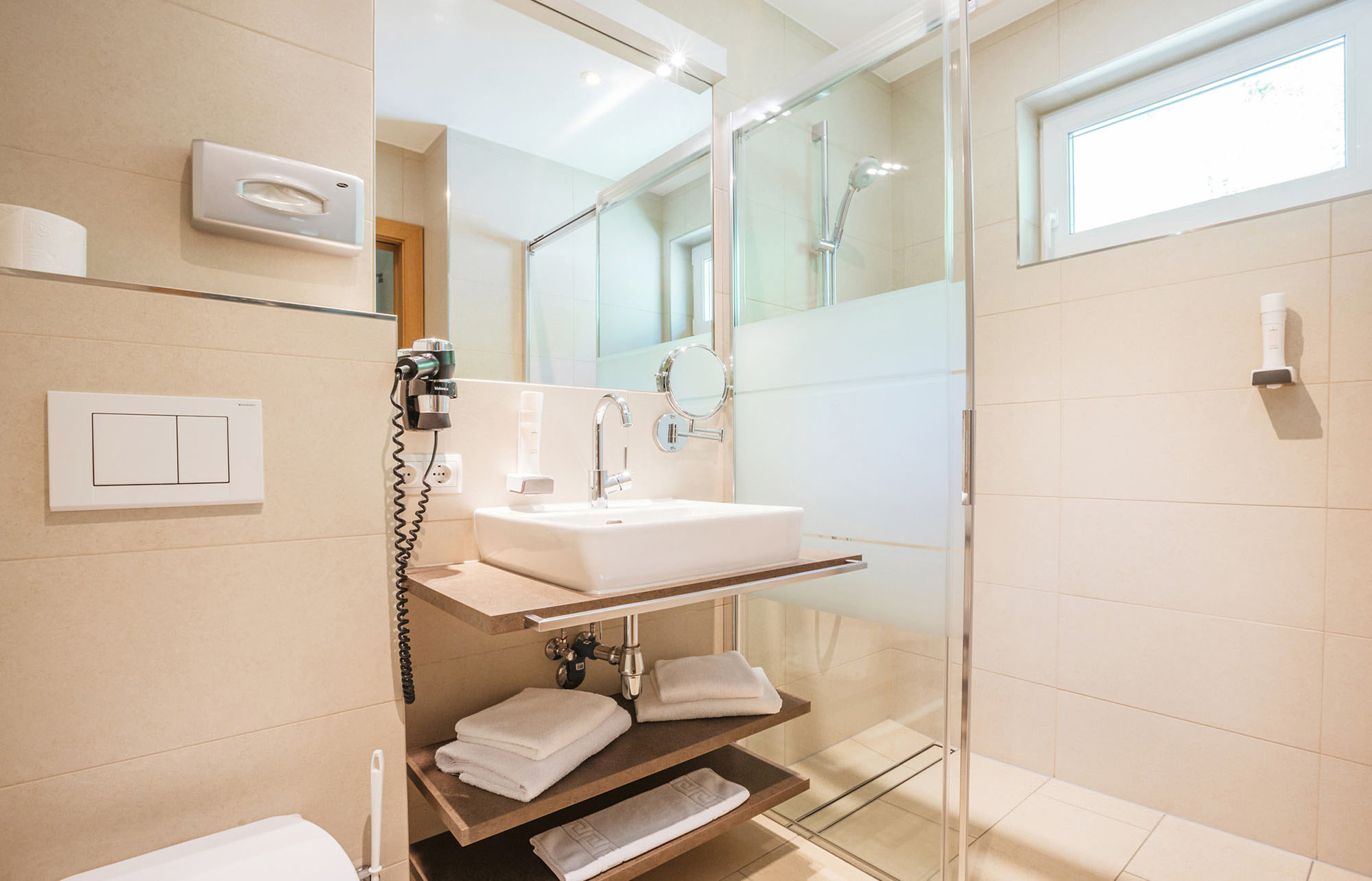 Alpin D Appartement Badezimmer Rosentalerhof Saalbach Hinterglemm