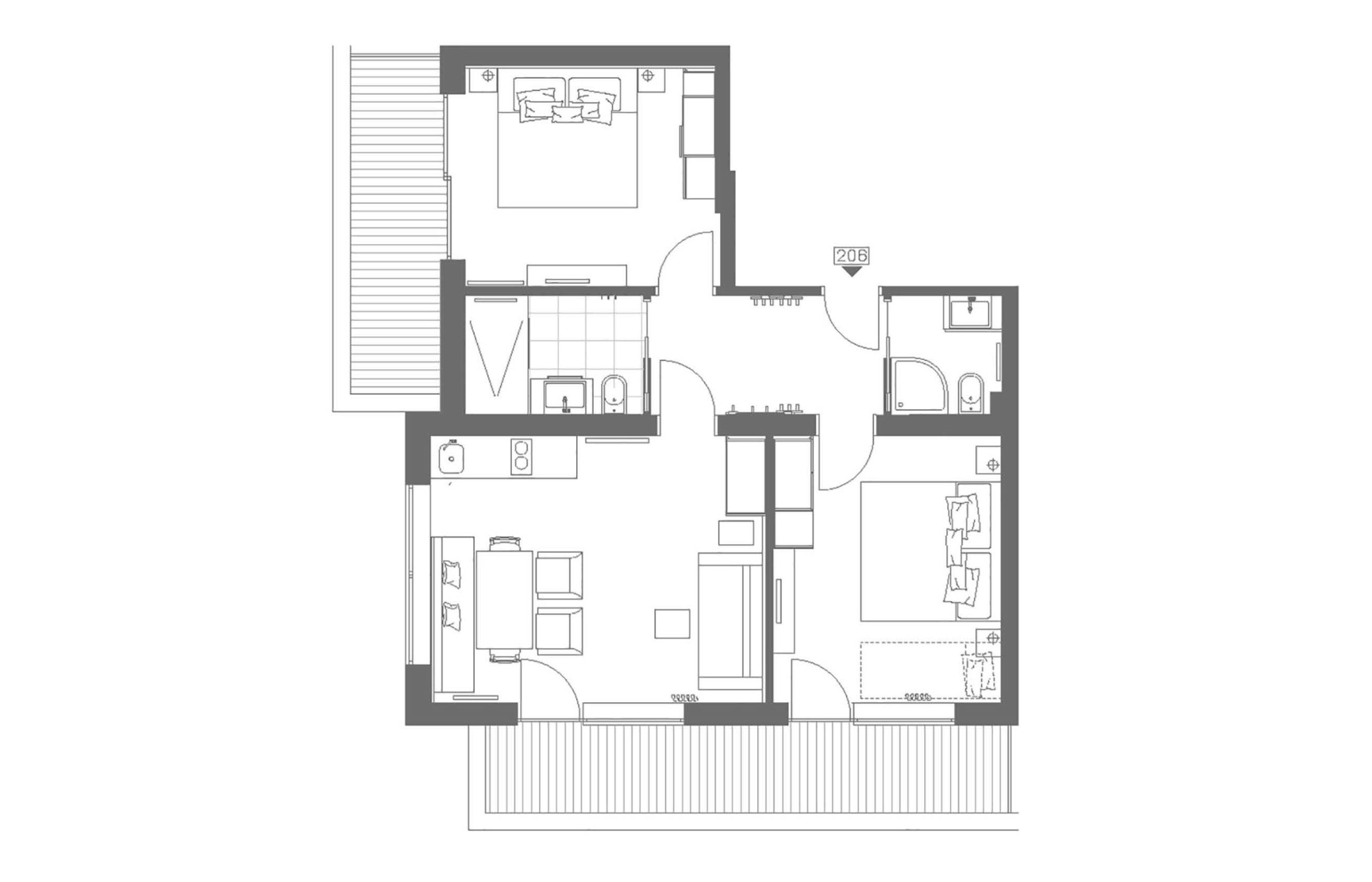 Alpin D Appartement Zimmerplan Rosentalerhof Saalbach Hinterglemm
