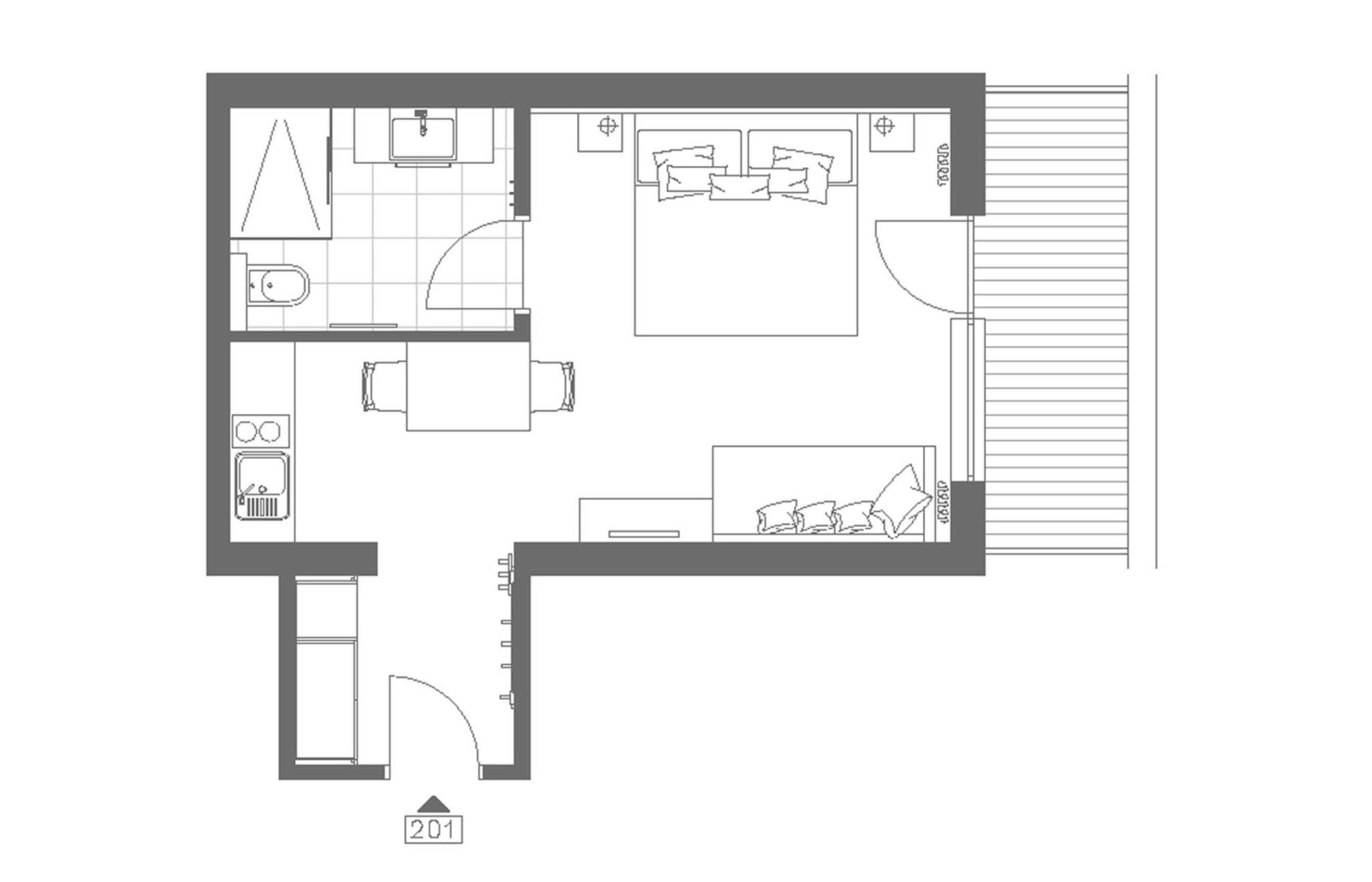 Alpin Studio Zimmerplan Rosentalerhof Hotel und Appartements