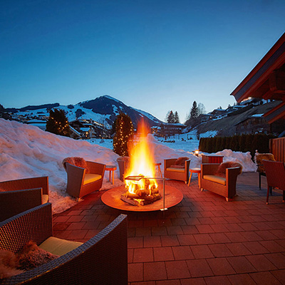 Feuerschale Rosentalerhof Hotel und Appartements Saalbach Hinterglemm