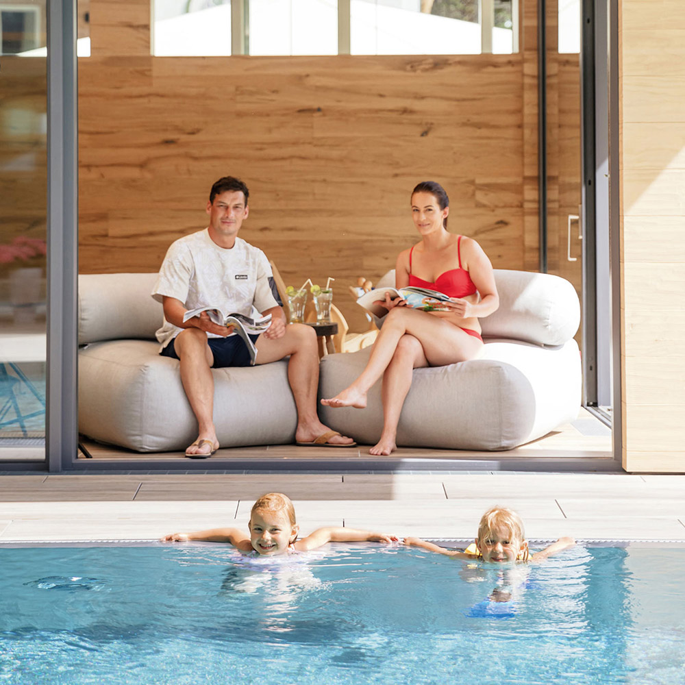 Pool Kinder Rosentalerhof Hotel und Appartement Saalbach Hinterglemm