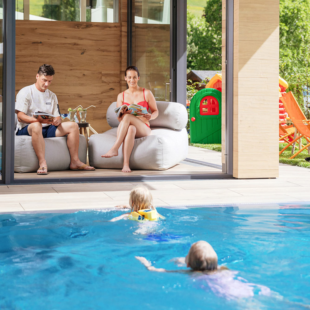 Pool Kinder Rosentalerhof Hotel und Appartement Saalbach Hinterglemm