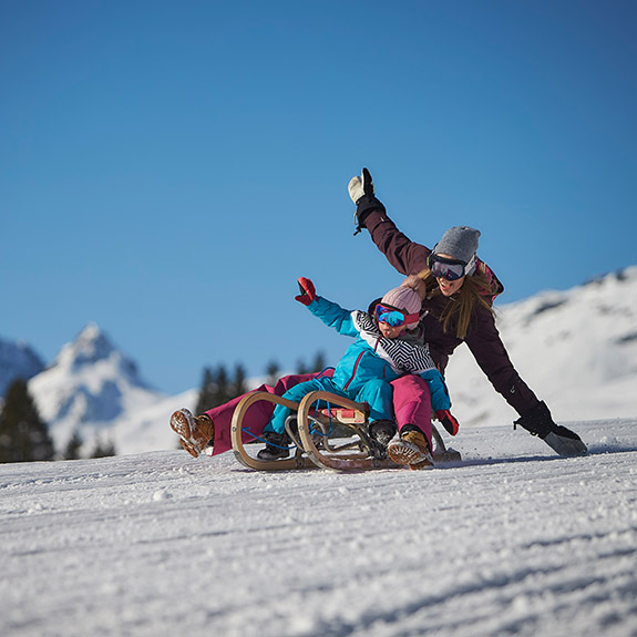 Rodeln Saalbach Hinterglemm Rosentalerhof